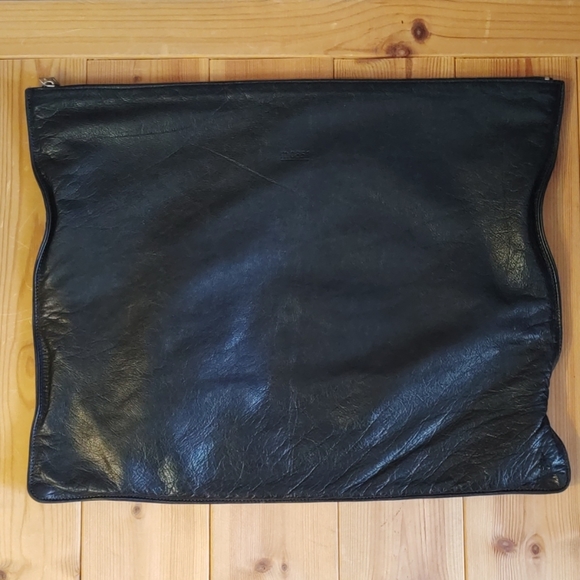 Mo851 Men's Leather Envelope Clutch Black - Picture 4 of 8